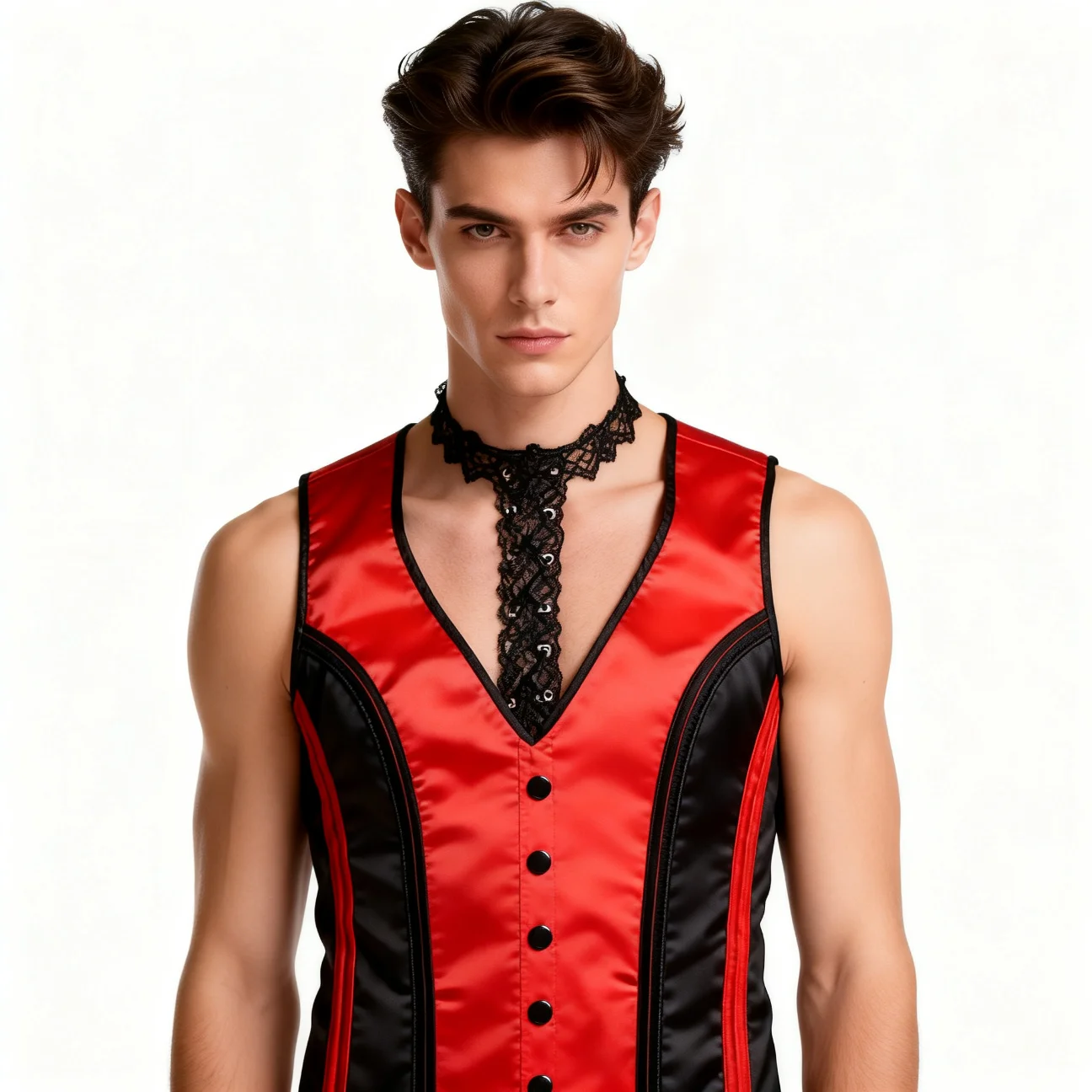 Men Abdomen Corset Shaping Vest Lace Up Vintage Waistcoat With Bones Tummy Control Waist Girdle Tops Stage Costume For Wedding
Men Abdomen Corset Shaping Vest Lace Up Vintage Waistcoat With Bones Tummy Control Waist Girdle Tops Stage Costume For Wedding