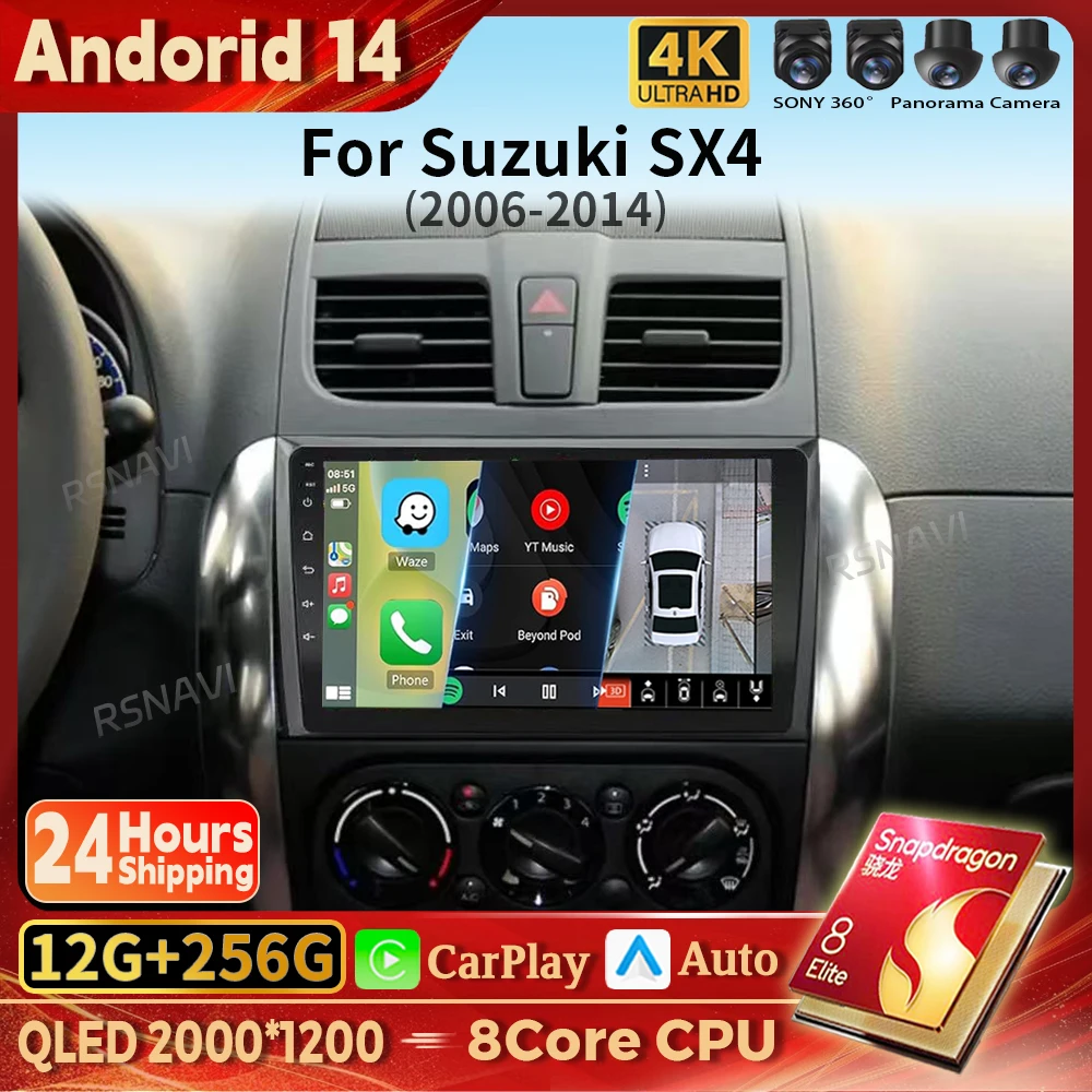 Android 14 Carplay Car Radio Multimedia For Suzuki SX4 SX 4 2006 - 2013 Head Unit BT GPS video DSP Player Autoradio Snapdragon
Android 14 Carplay Car Radio Multimedia For Suzuki SX4 SX 4 2006 - 2013 Head Unit BT GPS video DSP Player Autoradio Snapdragon