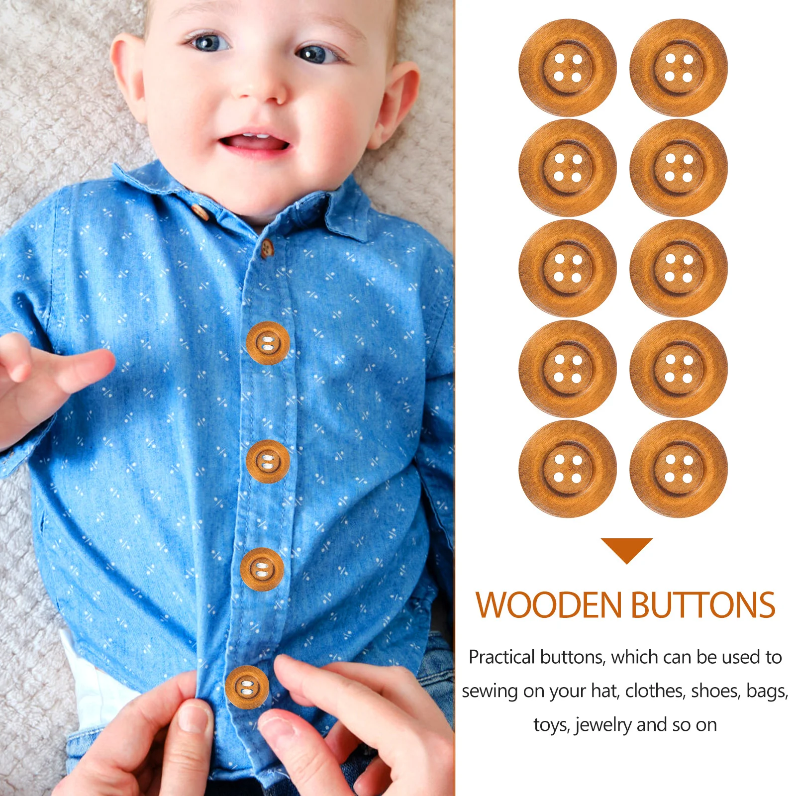 10 Pcs Edge Coat Buttons Wide Side Solid Round Solid Buttons Wooden 4 Holes Vintage Decor Craft Sewing Knitting 
10 Pcs Edge Coat Buttons Wide Side Solid Round Solid Buttons Wooden 4 Holes Vintage Decor Craft Sewing Knitting