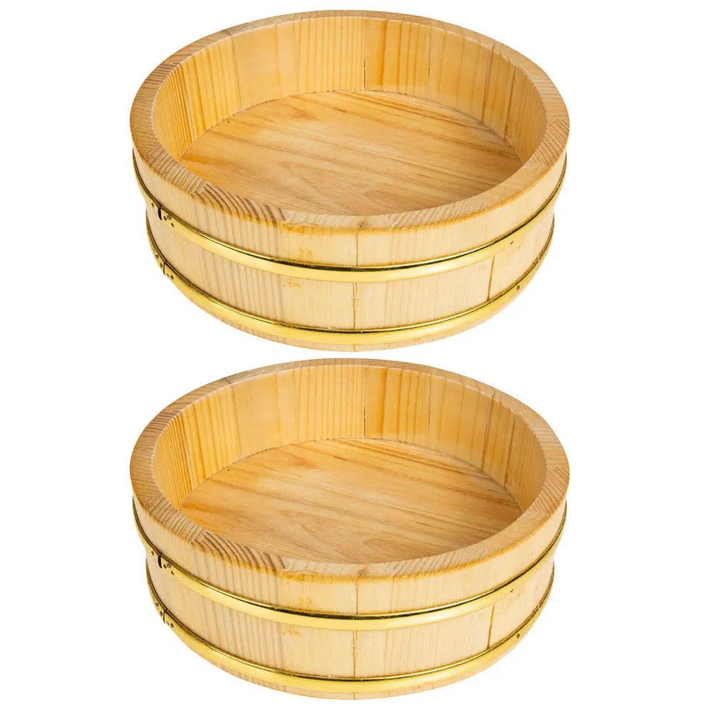 2pcs Wooden Sushi Bucket Large Capacity Rice Mixing Bowl For Sushi Making Japanese Cuisine Kitchen Gadget Food Serving Container
2pcs Wooden Sushi Bucket Large Capacity Rice Mixing Bowl For Sushi Making Japanese Cuisine Kitchen Gadget Food Serving Container