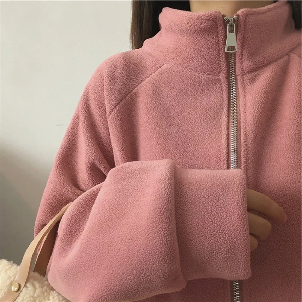 Women's Winter Stand-up Collar Sweater Autumn/Winter Plus Velvet Thick Loose All-match Sports and Leisure Zipper Cardigan Jacket
Women's Winter Stand-up Collar Sweater Autumn/Winter Plus Velvet Thick Loose All-match Sports and Leisure Zipper Cardigan Jacket