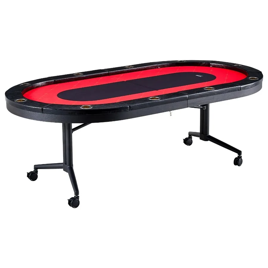 10 Player Foldable Poker Table Blackjack Texas Holdem Poker Table with Padded Rails and Stainless Steel Cup Holders Portable F
10 Player Foldable Poker Table Blackjack Texas Holdem Poker Table with Padded Rails and Stainless Steel Cup Holders Portable F