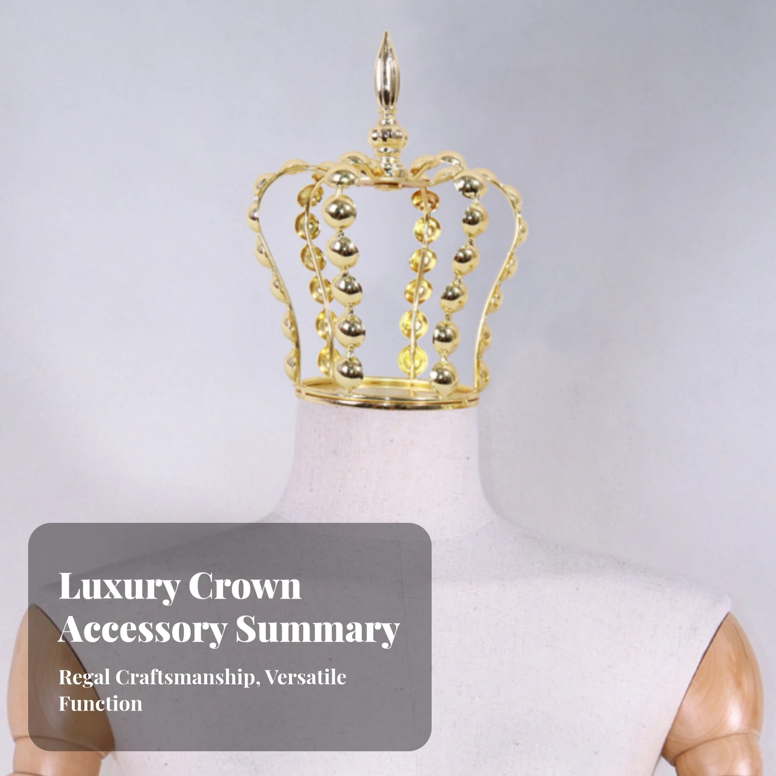 Head Ornament Electroplated Gold Metal Crown Costume Accessory Pointed Finial
Head Ornament Electroplated Gold Metal Crown Costume Accessory Pointed Finial