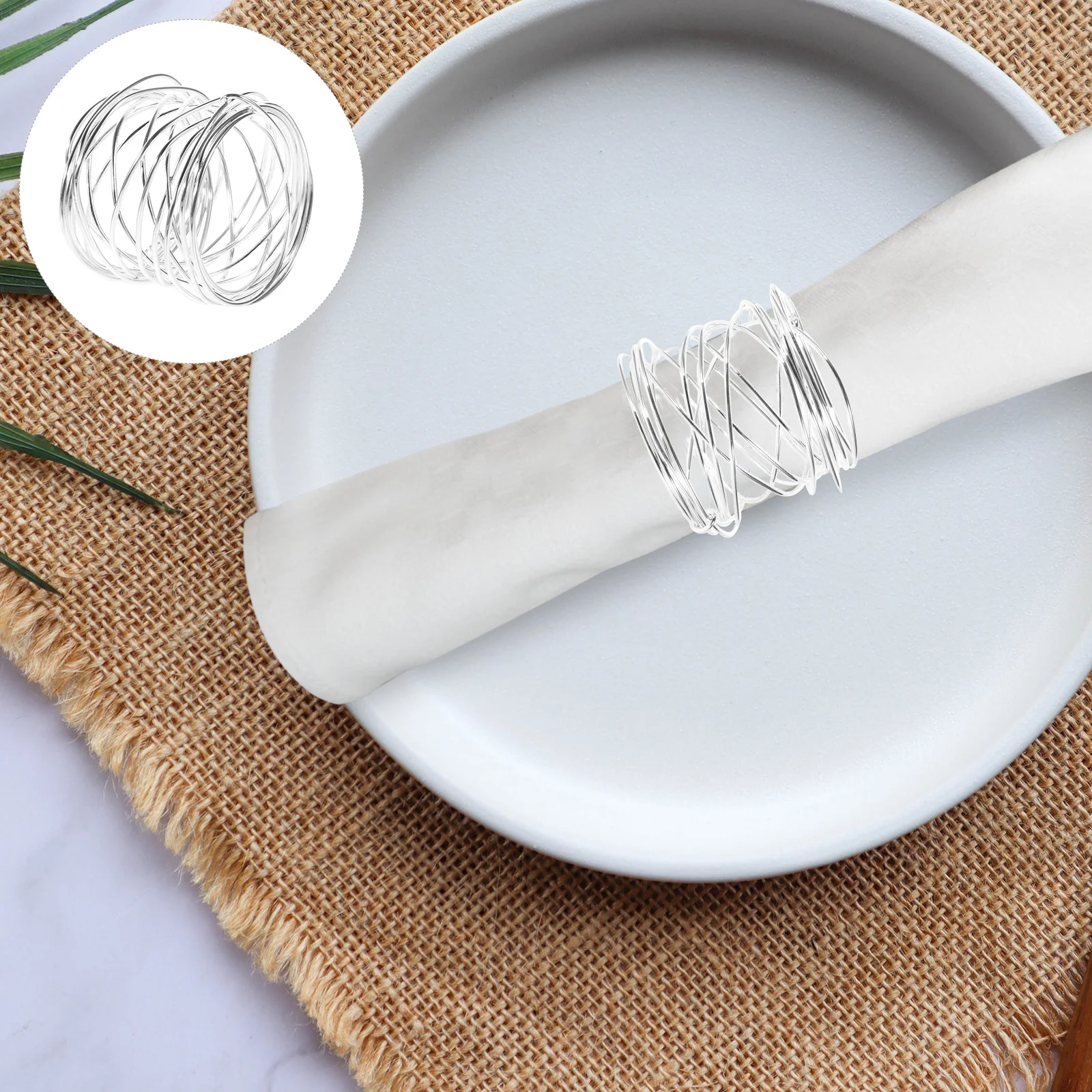 6pcs Napkin Rings Set Silver Metal Banquet Paper Napkins Holder Family Gathering Wedding Decor Table Accessories
6pcs Napkin Rings Set Silver Metal Banquet Paper Napkins Holder Family Gathering Wedding Decor Table Accessories