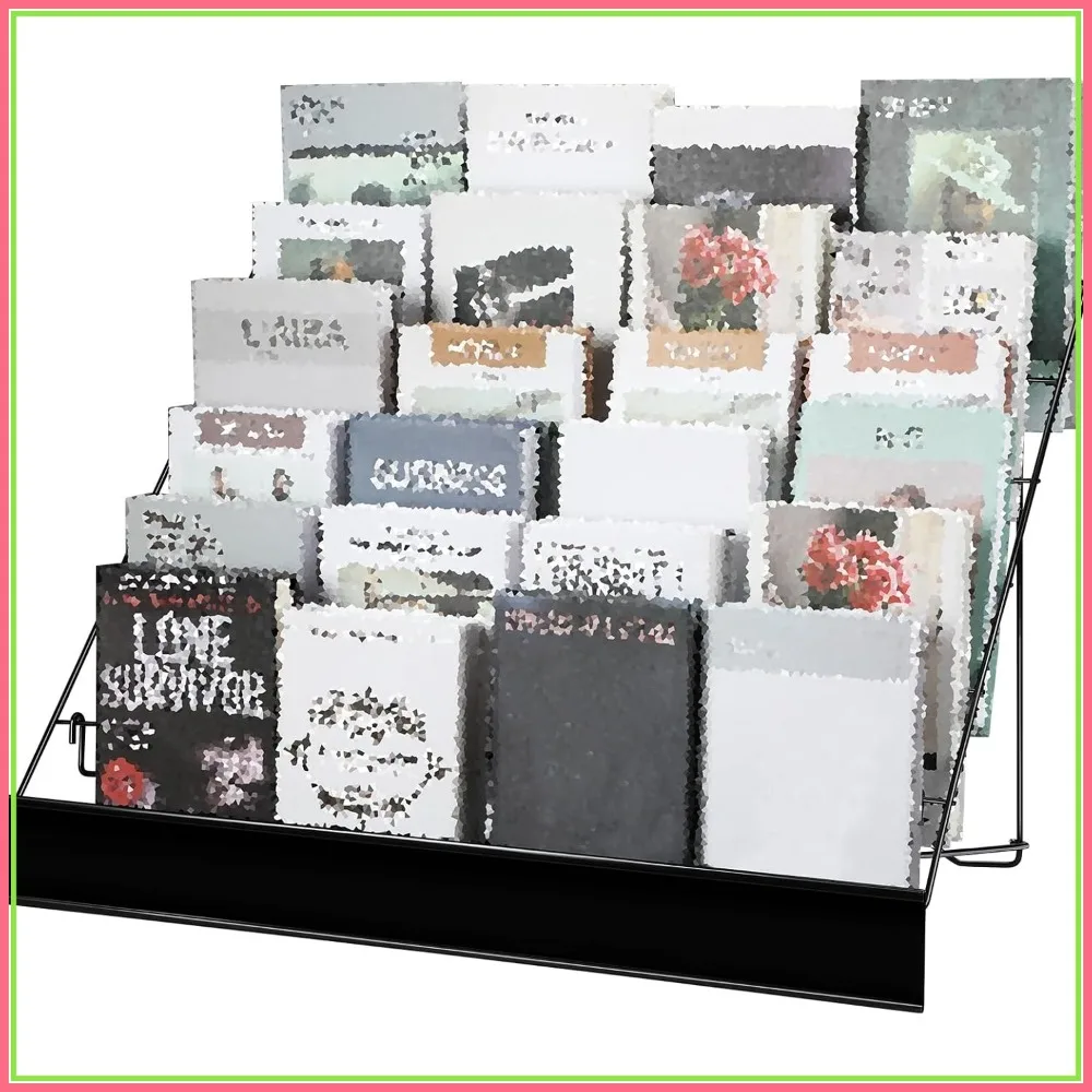 6 Tier Wire Countertop Rack, Wide Magazine Rack Tabletop Display Stand for Books Brochure Literature Greeting Cards
6 Tier Wire Countertop Rack, Wide Magazine Rack Tabletop Display Stand for Books Brochure Literature Greeting Cards