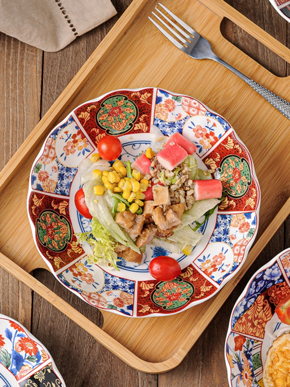 Retro Cerc Dining Utensils Sui Plate Salad Plate Fruit Plate Creative Blue-and-White Hand-Painted round Dinner Plate
Retro Cerc Dining Utensils Sui Plate Salad Plate Fruit Plate Creative Blue-and-White Hand-Painted round Dinner Plate
