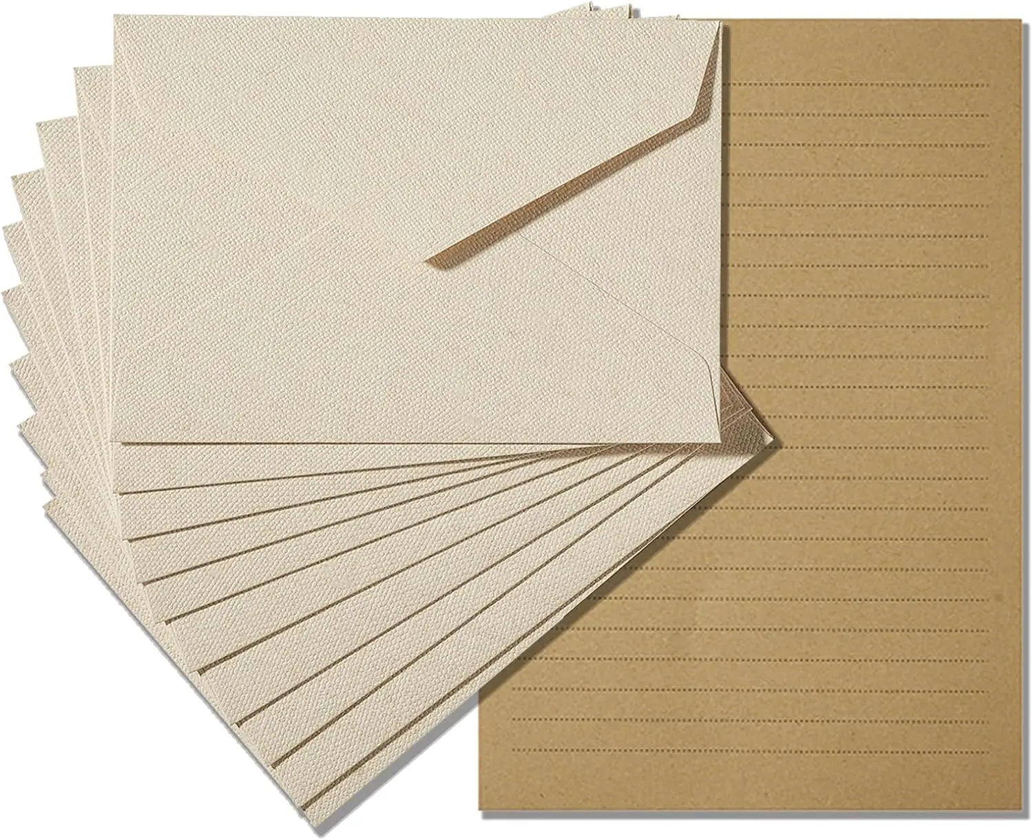Stationery Writing Paper and Envelopes Set with Jute Rope 4x6 for Letters, 20 Sheets + 10 Envelopes, Ivory White
Stationery Writing Paper and Envelopes Set with Jute Rope 4x6 for Letters, 20 Sheets + 10 Envelopes, Ivory White