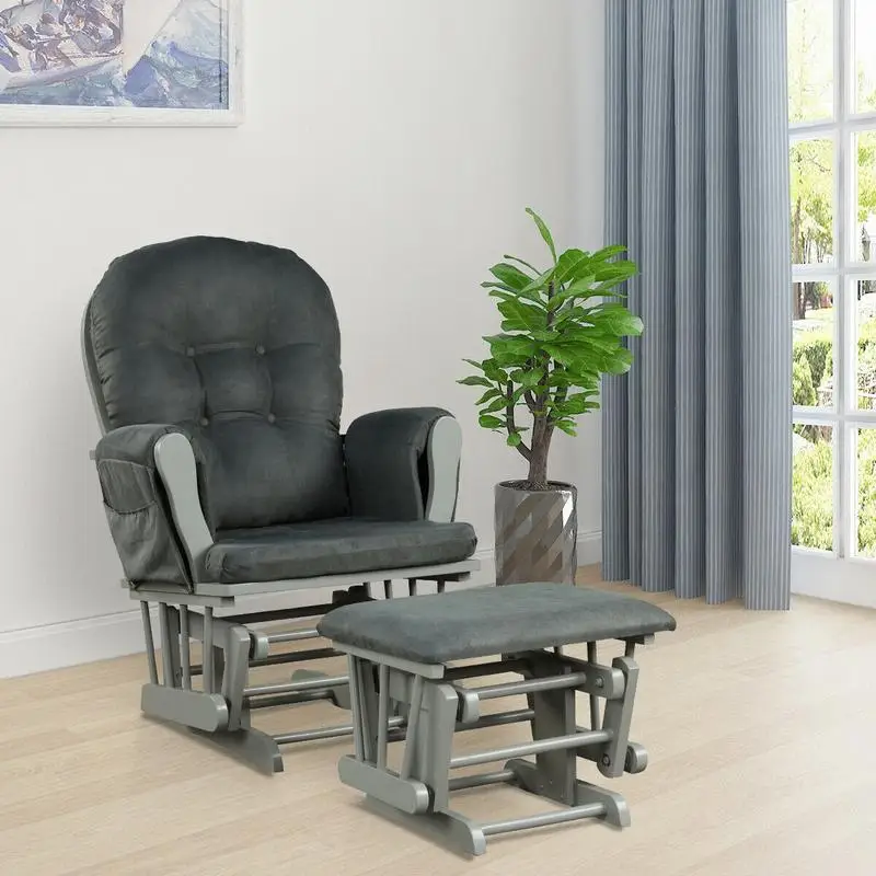 Relax Rocker Rocking Chair Glider and Ottoman Set-Gray
Relax Rocker Rocking Chair Glider and Ottoman Set-Gray
