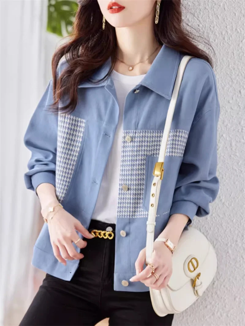 Women's outerwear 2024 Spring Autumn New Loose Korean Edition Fashion Loose Splicing Temperament Denim Short Women's Outerwear
Women's outerwear 2024 Spring Autumn New Loose Korean Edition Fashion Loose Splicing Temperament Denim Short Women's Outerwear