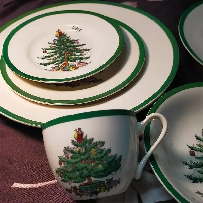 Ceramic tableware, classic Christmas tree, Christmas tableware, glazed color plates, cups, bowls, foreign trade leftover goods
Ceramic tableware, classic Christmas tree, Christmas tableware, glazed color plates, cups, bowls, foreign trade leftover goods