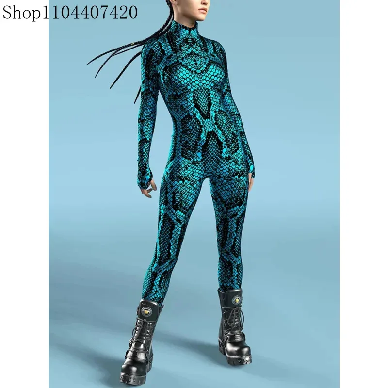 Halloween Women Sexy Snakeskin Print Cosplay Jumpsuit Animal Bodysuit Festival Zentai Suit Theme Party Catsuits Rave Outfits New
Halloween Women Sexy Snakeskin Print Cosplay Jumpsuit Animal Bodysuit Festival Zentai Suit Theme Party Catsuits Rave Outfits New
