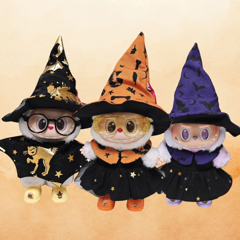 Only Clothes For 17cm Labubu v1v2v3 Halloween Party Witch Hat Set Clothing Cosplay Doll Accessories Ropa Labubu Holiday Gift
Only Clothes For 17cm Labubu v1v2v3 Halloween Party Witch Hat Set Clothing Cosplay Doll Accessories Ropa Labubu Holiday Gift