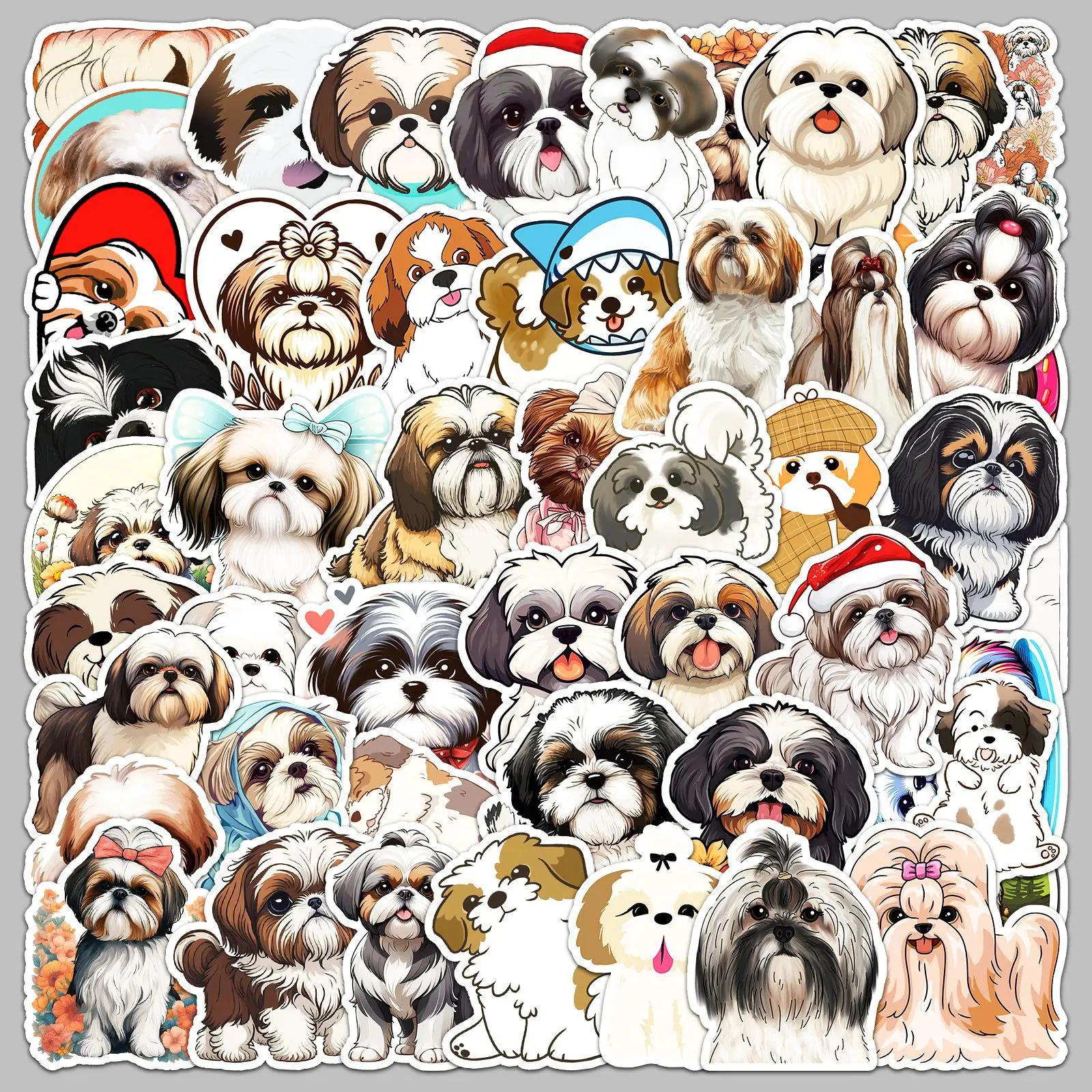 50pcs Cartoon Animation Style Cute Shih Tzu Series Graffiti Stickers Suitable For Helmet Desktop Wall Decoration DIY Stickers
50pcs Cartoon Animation Style Cute Shih Tzu Series Graffiti Stickers Suitable For Helmet Desktop Wall Decoration DIY Stickers