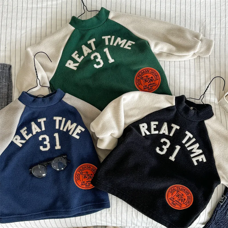 Winter New Children Fleece Sweatshirt Letter Embroidery Boys Girls Long Sleeve Warm Pullover Plus Velvet Thick Kids Sweatshirts
Winter New Children Fleece Sweatshirt Letter Embroidery Boys Girls Long Sleeve Warm Pullover Plus Velvet Thick Kids Sweatshirts