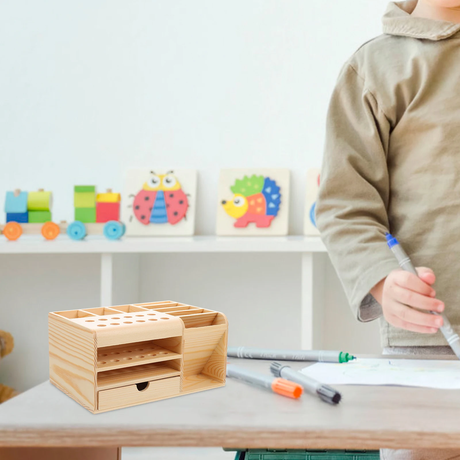 Multipurpose Desktop Remote Control Storage Box Beige Table Sundries Holder Organizer Pen Holder Stationery Box
Multipurpose Desktop Remote Control Storage Box Beige Table Sundries Holder Organizer Pen Holder Stationery Box