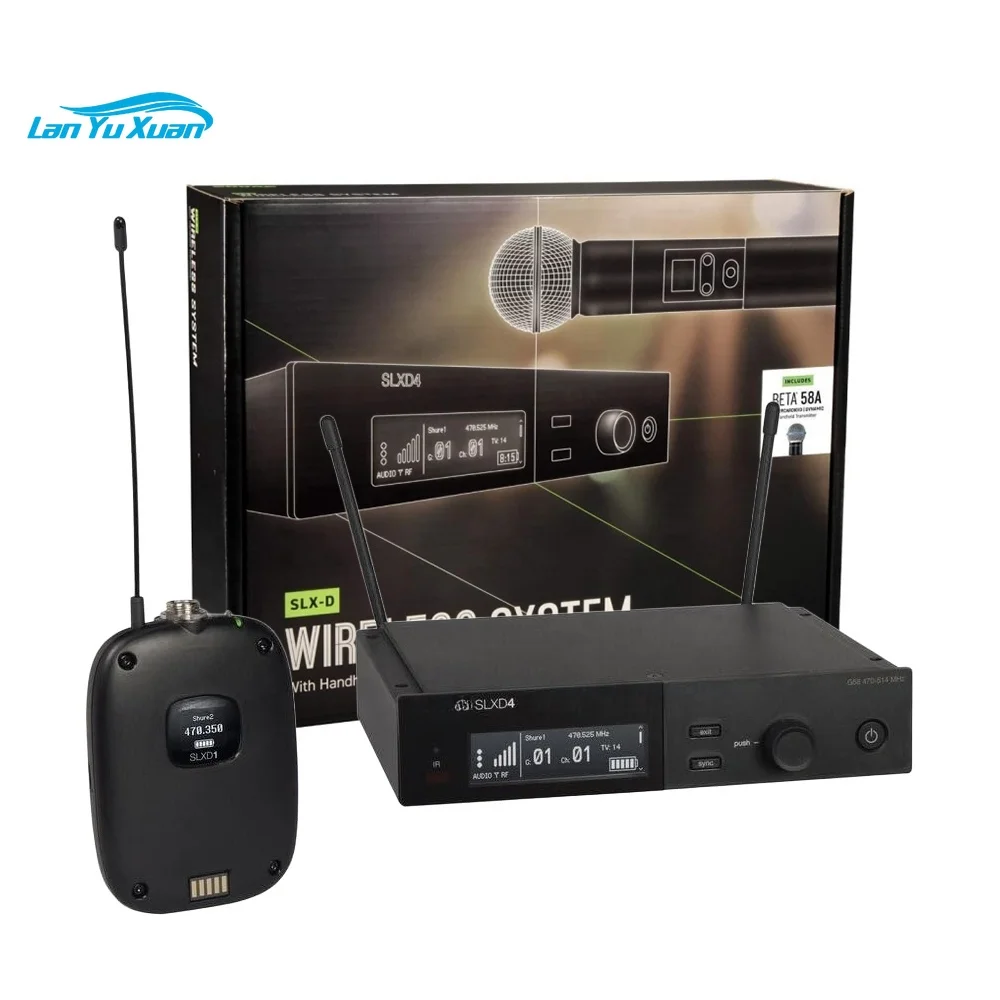 SLXD4 SLXD24 BETA58A BETA87A KSM8 KSM11 Wireless UHF Microphone System In-frared Frequency Match for Karaoke Church Performance
SLXD4 SLXD24 BETA58A BETA87A KSM8 KSM11 Wireless UHF Microphone System In-frared Frequency Match for Karaoke Church Performance