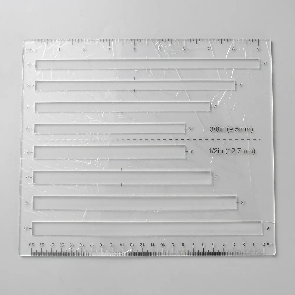 Zipper Pocket Template for 6/7/8/9 inch Zippers Measuring Clear Sewing Templates for Bags Zipper Measurement Tool for Bag Making
Zipper Pocket Template for 6/7/8/9 inch Zippers Measuring Clear Sewing Templates for Bags Zipper Measurement Tool for Bag Making