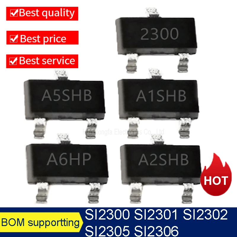 3000PCS/Lot SI2300 SI2301 SI2302 SI2305 SI2306 SOT23 Marking 2300 A1SHB A2SHB A5SHB A6SHB SOT23-3 SMD Transistor New
3000PCS/Lot SI2300 SI2301 SI2302 SI2305 SI2306 SOT23 Marking 2300 A1SHB A2SHB A5SHB A6SHB SOT23-3 SMD Transistor New