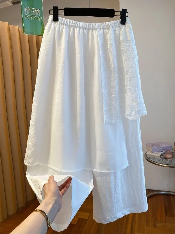 Casual High Waist Retro Embroidered Lace Summer Thin Loose Nine-Tenths Straight Leg Pants Breathable Comfortable Ladies Trousers
Casual High Waist Retro Embroidered Lace Summer Thin Loose Nine-Tenths Straight Leg Pants Breathable Comfortable Ladies Trousers