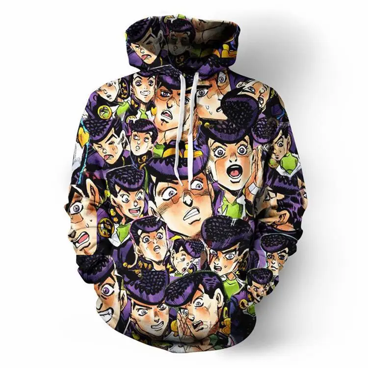 Spring Autumn Couple Hoodies New Style JoJo Amazing Adventure Cartoon Men Jacket 3D Printed Casual Loose Fit Polyester
Spring Autumn Couple Hoodies New Style JoJo Amazing Adventure Cartoon Men Jacket 3D Printed Casual Loose Fit Polyester