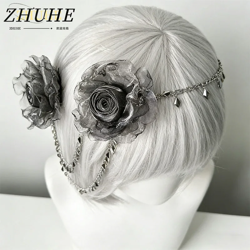 Alternative Fashion Copper Floral Hair Pins – Women’s Jewelry & Accessories, Smoky Gray Rose Hair Clips with Chain Details, El
Alternative Fashion Copper Floral Hair Pins – Women’s Jewelry & Accessories, Smoky Gray Rose Hair Clips with Chain Details, El