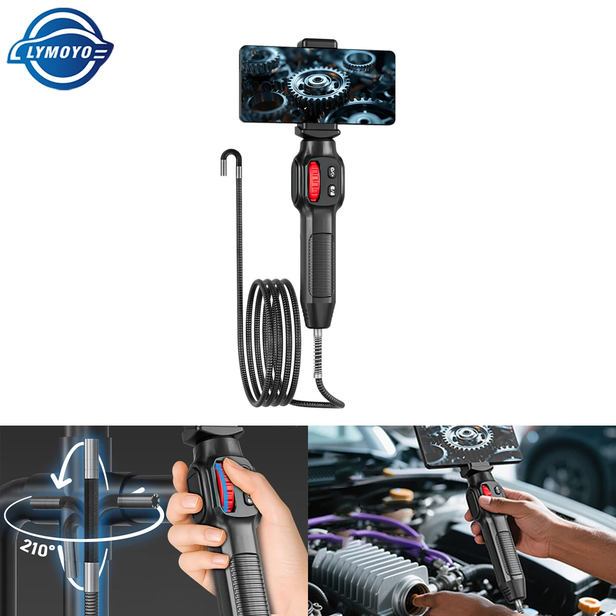 Industrial Endoscope Camera 360° Rotating Lens 200W HD1080P Automobile Endoscope Inspection Tool For Car Engine Pip
Industrial Endoscope Camera 360° Rotating Lens 200W HD1080P Automobile Endoscope Inspection Tool For Car Engine Pip