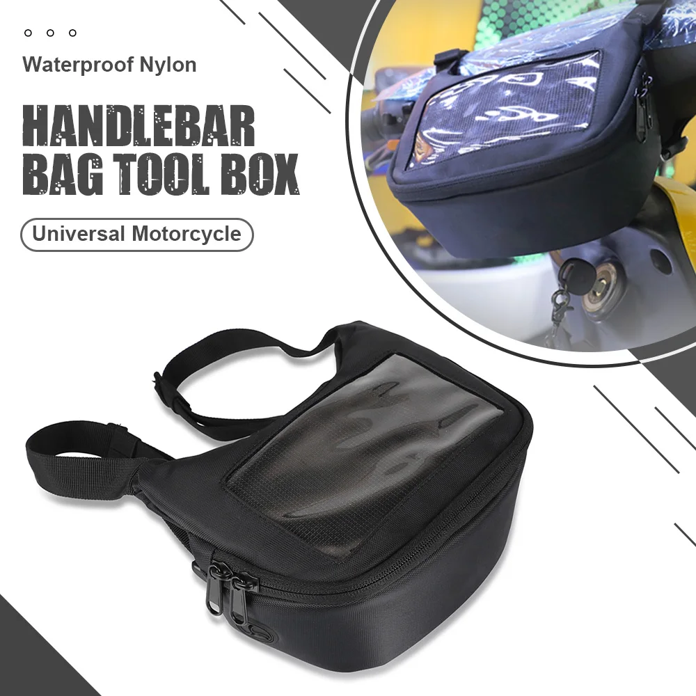 Motorcycle Handlebar Bags Waterproof Bag Touch Screen Phone Holder Motorcycle Front Basket Handlebar Storage Bag Tool Box
Motorcycle Handlebar Bags Waterproof Bag Touch Screen Phone Holder Motorcycle Front Basket Handlebar Storage Bag Tool Box