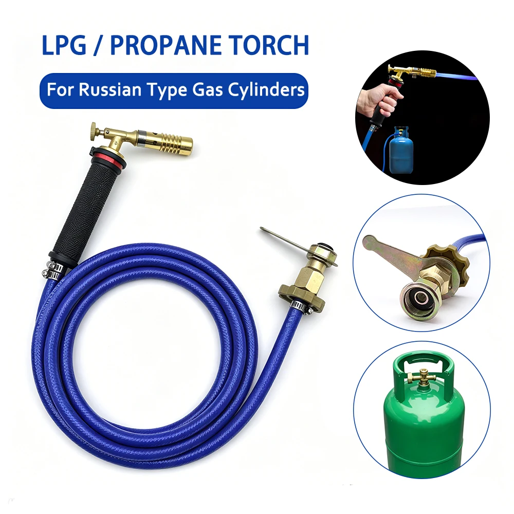 Russian Type Flame Welding Torch For Copper Aluminum Welding LPG Propane Torch With W21.8 × 1/14 LH Female Thread Connector
Russian Type Flame Welding Torch For Copper Aluminum Welding LPG Propane Torch With W21.8 × 1/14 LH Female Thread Connector
