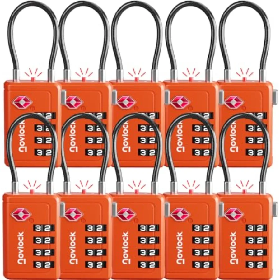 Lage Locks TSA Appd with Inspection Indicator and Resettable 4-Digit, Easy-to-Read Combination, TSA Locks for Lage, Suitcases,
Lage Locks TSA Appd with Inspection Indicator and Resettable 4-Digit, Easy-to-Read Combination, TSA Locks for Lage, Suitcases,