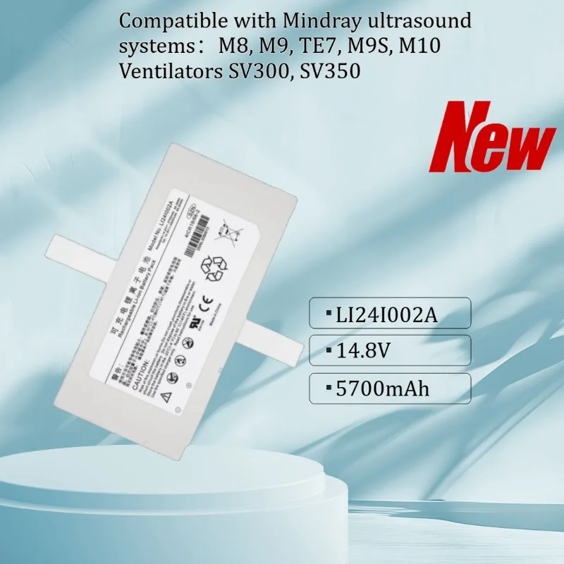 LI24I002A Battery Compatible with Mindray SV300 SV350 Ventilator TE7 M8 M9 Color Ultrasound Machine 14.8V Rechargeable Battery
LI24I002A Battery Compatible with Mindray SV300 SV350 Ventilator TE7 M8 M9 Color Ultrasound Machine 14.8V Rechargeable Battery