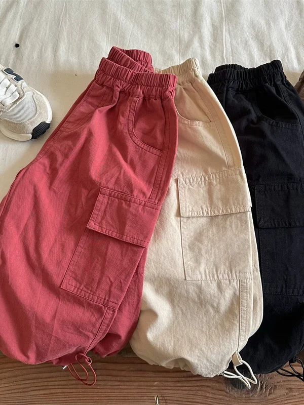 Children's Casual Trousers Spring Autumn 2026 New Sle ex Pure Color Cuffed Workwear Pants Wide Leg Pants
Children's Casual Trousers Spring Autumn 2026 New Sle ex Pure Color Cuffed Workwear Pants Wide Leg Pants