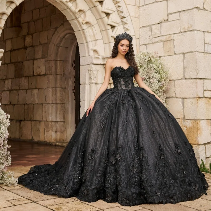Customized Shiny black Quinceanera Dresses Off the Shoulder Tull applique 3D flower Bow Vestido De 15 Quinceanera
Customized Shiny black Quinceanera Dresses Off the Shoulder Tull applique 3D flower Bow Vestido De 15 Quinceanera