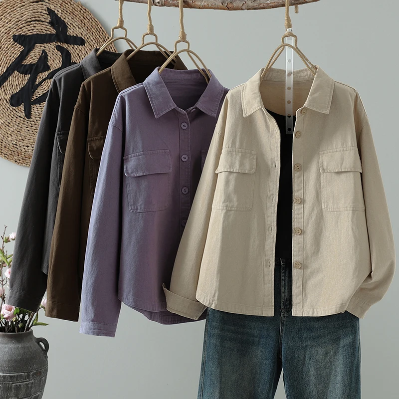 Женская длинная све, хлопковая одежда, свободная посадка, повседневная рабочая одежда, тонкая верхняя одежда в корейском стиле, цвет, оригинальный дизайн, свободная одежда
Женская длинная све, хлопковая одежда, свободная посадка, повседневная рабочая одежда, тонкая верхняя одежда в корейском стиле, цвет, оригинальный дизайн, свободная одежда