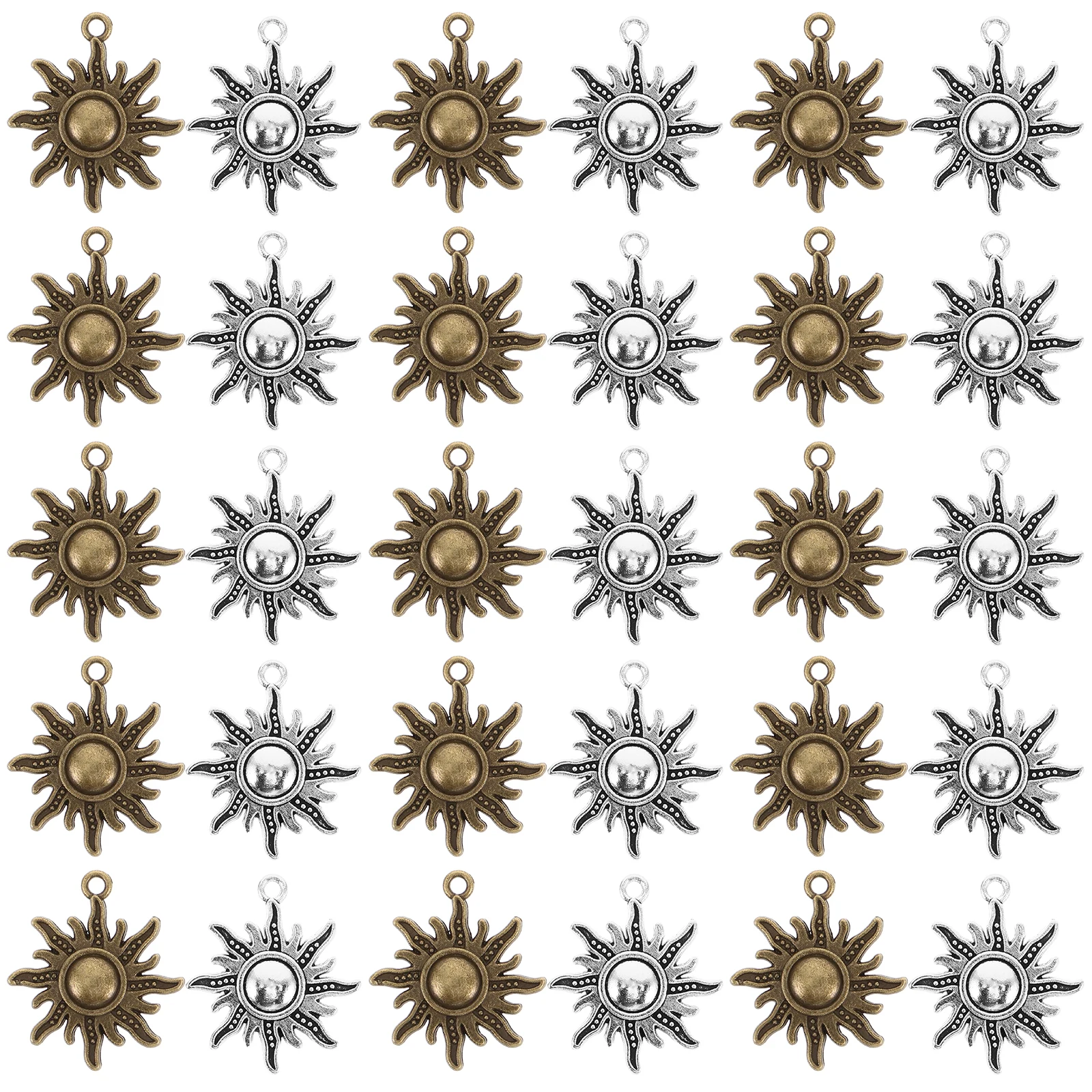 40 pcs Retro Handmade Alloy Sunburst Charms for Jewelry Making Durable Creative Earrings Necklace Pendant Accessories
40 pcs Retro Handmade Alloy Sunburst Charms for Jewelry Making Durable Creative Earrings Necklace Pendant Accessories