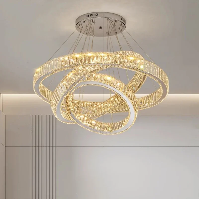 Modern Luxury Chandelier Stainless Steel Crystal Dimmable for Living Dining Room Interior Lighting Suspension Decor Luminaires
Modern Luxury Chandelier Stainless Steel Crystal Dimmable for Living Dining Room Interior Lighting Suspension Decor Luminaires