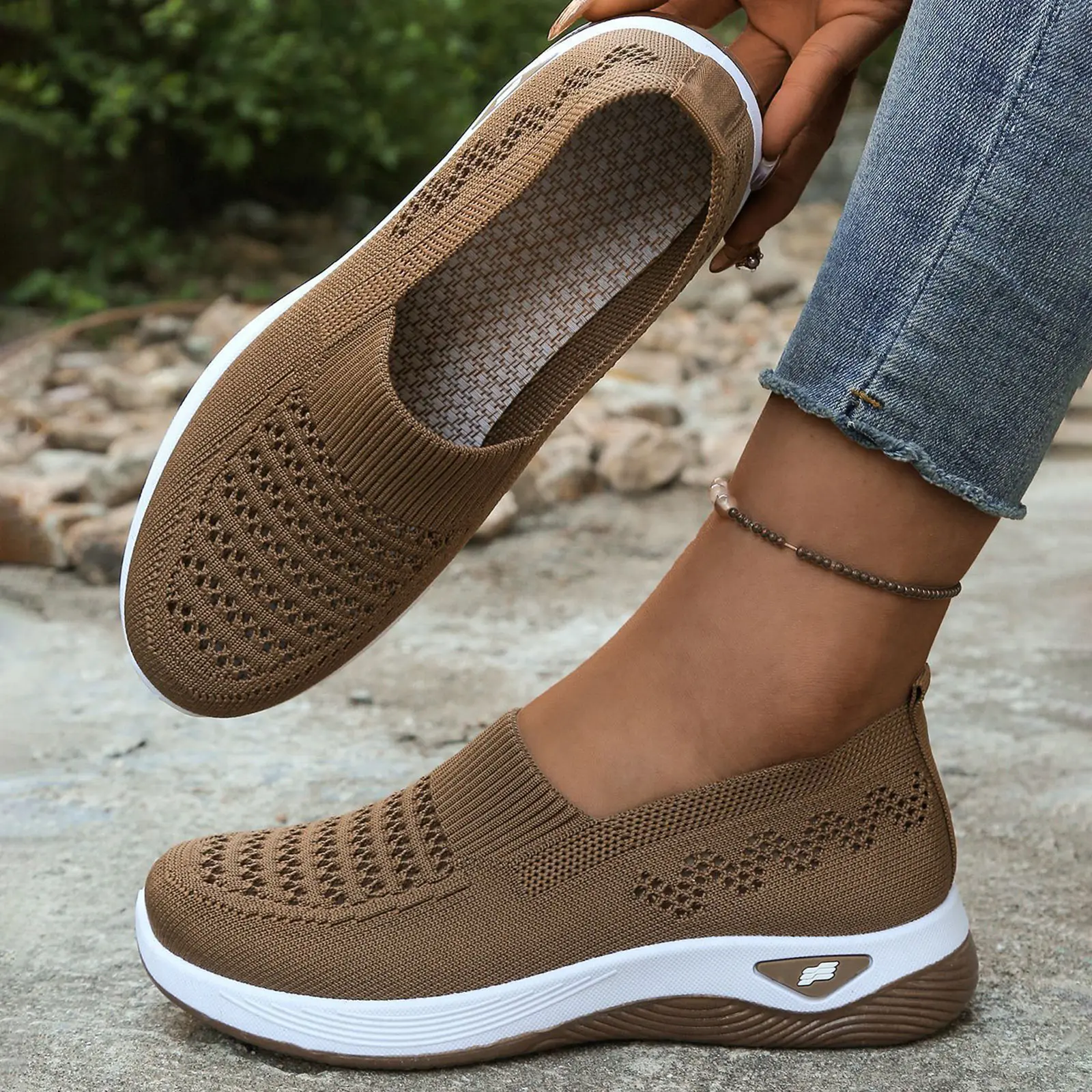 Walking Shoes Slip On Loafers Women Casual Sneakers Knit Breathable Lightweight Soft Non Slip Multicolor Outdoor Hollow Out 2026
Walking Shoes Slip On Loafers Women Casual Sneakers Knit Breathable Lightweight Soft Non Slip Multicolor Outdoor Hollow Out 2026