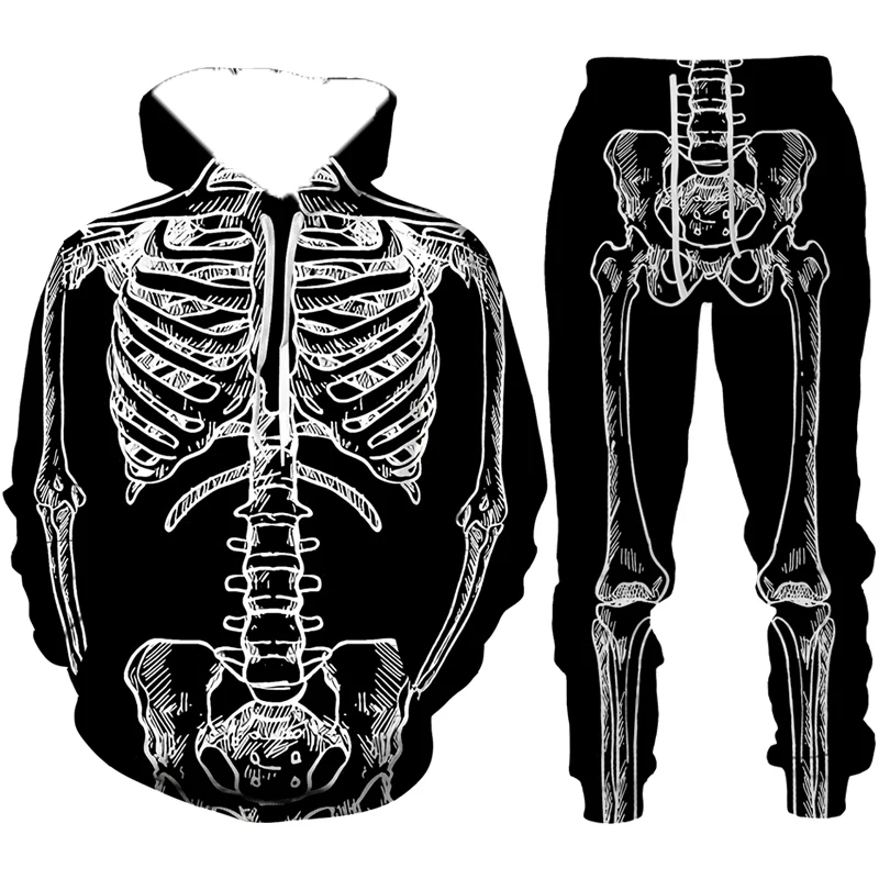 Мужской осенне-зимний комплект с капюшоном, быстросохнущий, дышащий, с забавным принтом костей, уличный спортивный стиль, удобный комплект из двух предметов
Мужской осенне-зимний комплект с капюшоном, быстросохнущий, дышащий, с забавным принтом костей, уличный спортивный стиль, удобный комплект из двух предметов