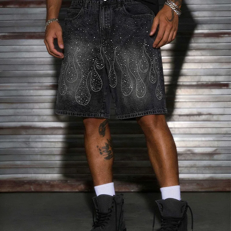 Men's Casual Denim Shorts Mid Waist Printed Summer Jean Shorts
Men's Casual Denim Shorts Mid Waist Printed Summer Jean Shorts