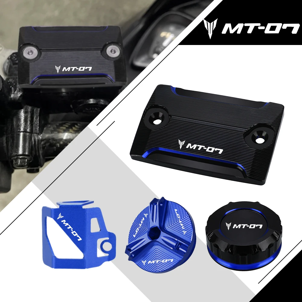 Motorcycle Accessories Front Rear Brake Fluid Reservoir Cover Engine Oil Cap For Yamaha MT-07 MT07 MT 07 ABS 2014-2023 2024 2025
Motorcycle Accessories Front Rear Brake Fluid Reservoir Cover Engine Oil Cap For Yamaha MT-07 MT07 MT 07 ABS 2014-2023 2024 2025
