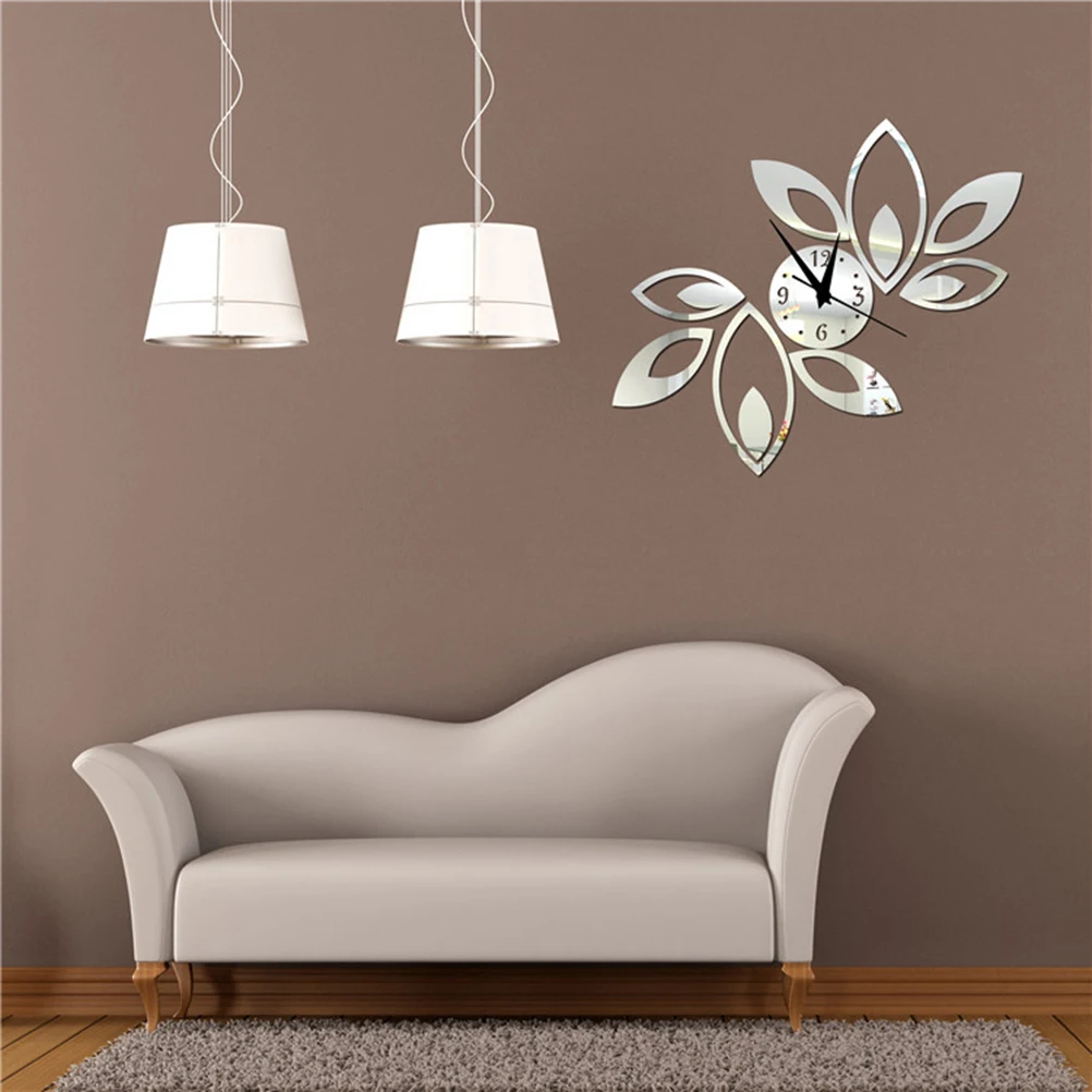 Leaves Wall Clock 3D Mirror Acrylic Diy Removable Silver Decal For Living Room Bedroom Kitchen Bathroom Office Decor
Leaves Wall Clock 3D Mirror Acrylic Diy Removable Silver Decal For Living Room Bedroom Kitchen Bathroom Office Decor