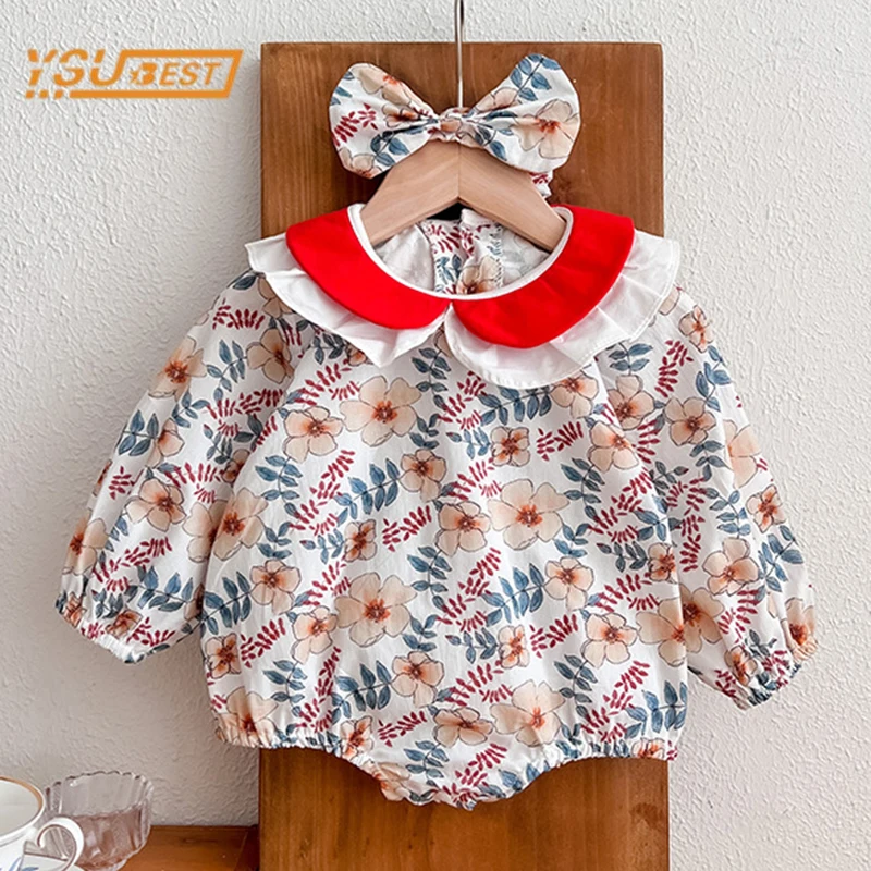 Infant Kids Baby Girls Long Sleeve Flower Print Jumpsuit Spring Autumn Newborn Baby Girls Princess Clothes Rompers
Infant Kids Baby Girls Long Sleeve Flower Print Jumpsuit Spring Autumn Newborn Baby Girls Princess Clothes Rompers