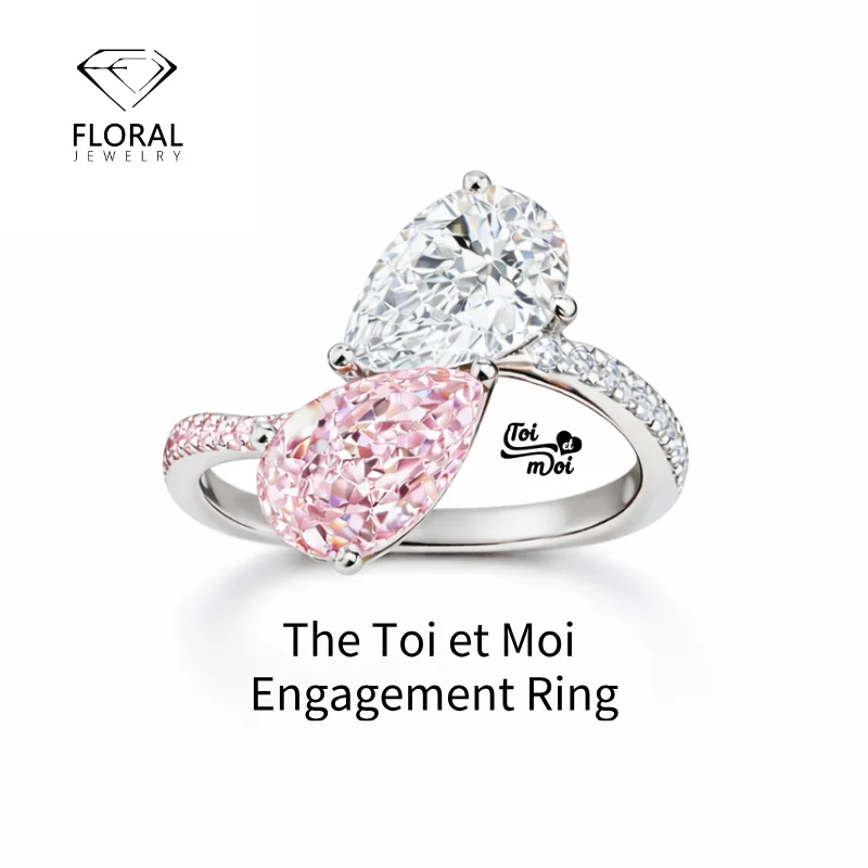 Lab Grown Diamond Toi Et Moi Ring Double Pear Cut Two-Stone Engagement Ring14K18K Gold Platinum Promise Ring Luxury Wedding Band
Lab Grown Diamond Toi Et Moi Ring Double Pear Cut Two-Stone Engagement Ring14K18K Gold Platinum Promise Ring Luxury Wedding Band