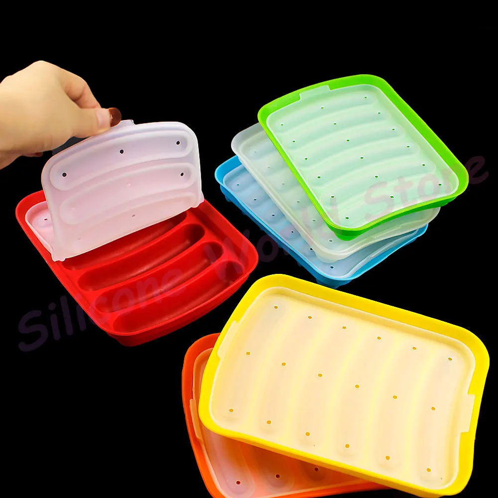 Silicone World DIY Silicone Sausage Molds With Lid Baby Complementary Food Baked and Steamed Ham Hot Dog Making Mold Baking Tool
Silicone World DIY Silicone Sausage Molds With Lid Baby Complementary Food Baked and Steamed Ham Hot Dog Making Mold Baking Tool