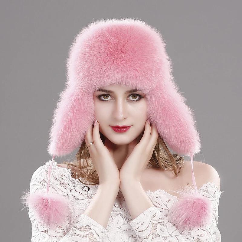 Women Natural Raccoon Fur Caps Fashion Russian Ushanka Hats For Winter Thick Warm Ears Fashion Bomber Hat Lady Real Fox Fur Cap
Women Natural Raccoon Fur Caps Fashion Russian Ushanka Hats For Winter Thick Warm Ears Fashion Bomber Hat Lady Real Fox Fur Cap
