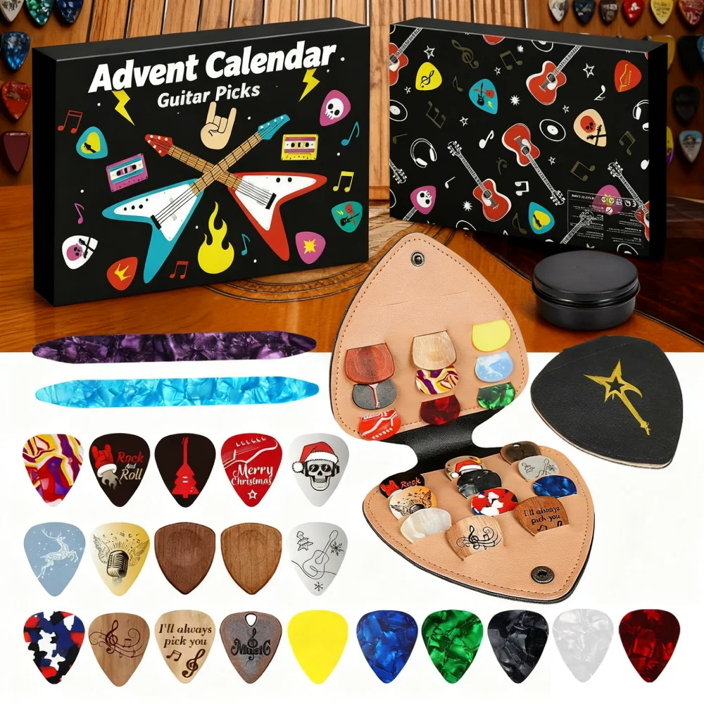 24 Days Musical Advent Calendar Guitar Picks 2025 Festive Patterns Wood/Celluloid Gift for Guitarists Christmas Countdown Calend
24 Days Musical Advent Calendar Guitar Picks 2025 Festive Patterns Wood/Celluloid Gift for Guitarists Christmas Countdown Calend