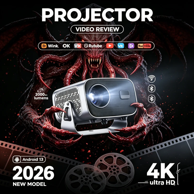 2026 New A10 Mini Projector Auto Focus 4K Supported WiFi Smart Portable Home Cinema with HD-in,USB compatible with multiple
2026 New A10 Mini Projector Auto Focus 4K Supported WiFi Smart Portable Home Cinema with HD-in,USB compatible with multiple