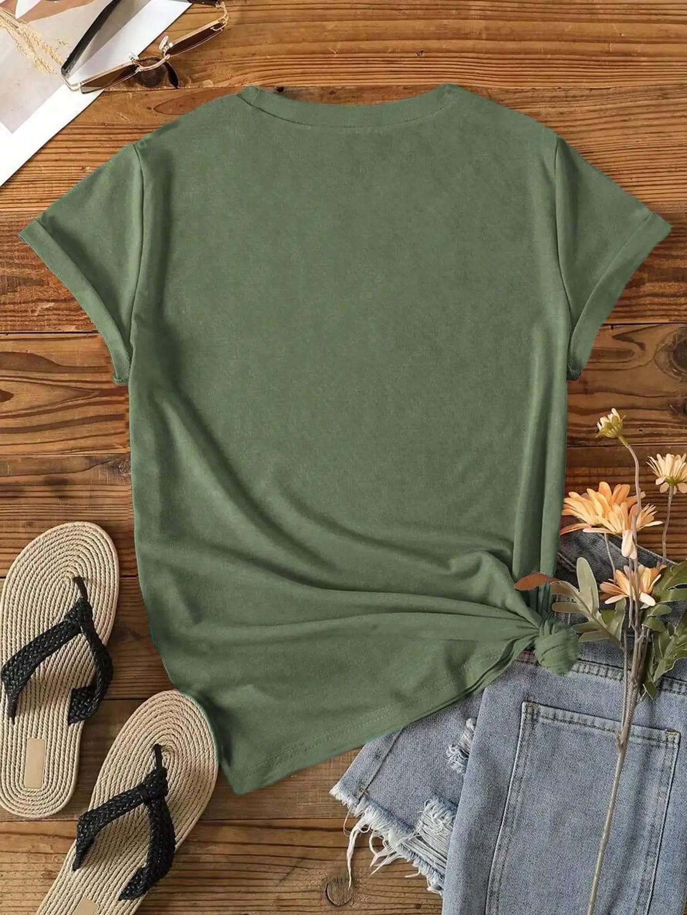 Women Floral Print Crew Neck Loose Casual Short Sleeve T-Shirt
Women Floral Print Crew Neck Loose Casual Short Sleeve T-Shirt