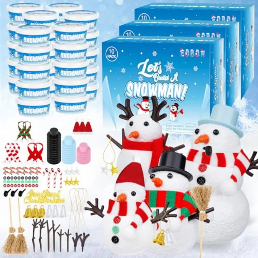 Pack Snowman Kit - Build a Snowman Kit DIY Christmas Craft Gifts - Creative Air Dry Clay Modeling Crafts Kit for School Winter
Pack Snowman Kit - Build a Snowman Kit DIY Christmas Craft Gifts - Creative Air Dry Clay Modeling Crafts Kit for School Winter