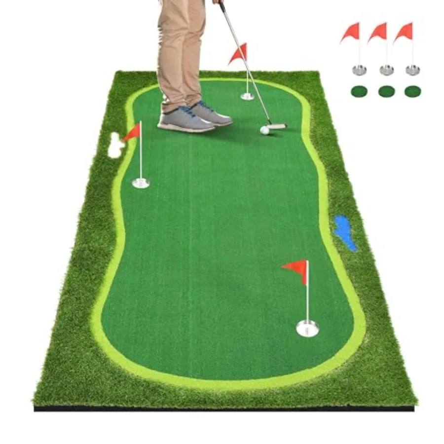 Golf Putting Green, Professional Grade Large Golfing Putting Mats with Sand Pit and Water Hazard for Indoor Outdoor
Golf Putting Green, Professional Grade Large Golfing Putting Mats with Sand Pit and Water Hazard for Indoor Outdoor