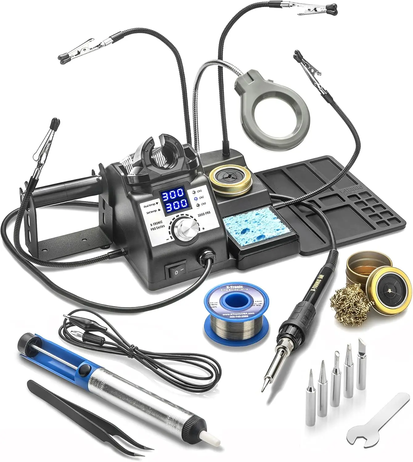 75W Soldering Iron Station Kit with 5 Tips, Sleep Function, 3 Temp Presets
75W Soldering Iron Station Kit with 5 Tips, Sleep Function, 3 Temp Presets